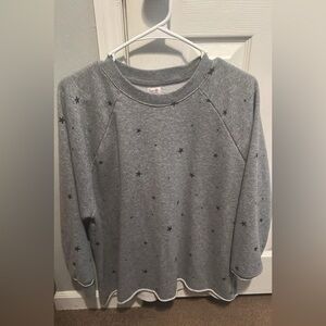 Grey Star Print Sweatshirt